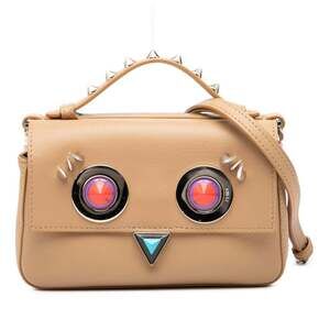 FENDI Cream Leather Shoulder Bag